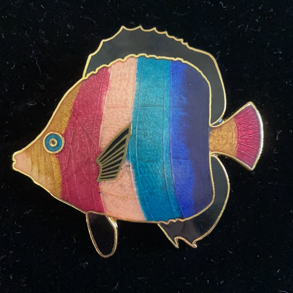 Unbranded Multicolor Statement Fish Brooch